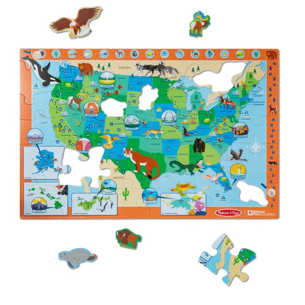 ❣️ Melissa & Doug National Parks U.S.A. Map Jumbo Floor Puzzle - Picture 5 of 7
